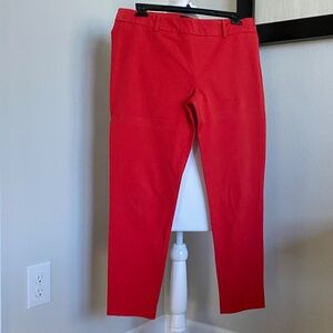 Cynthia Rowley Red Ankle Pants Sz 6